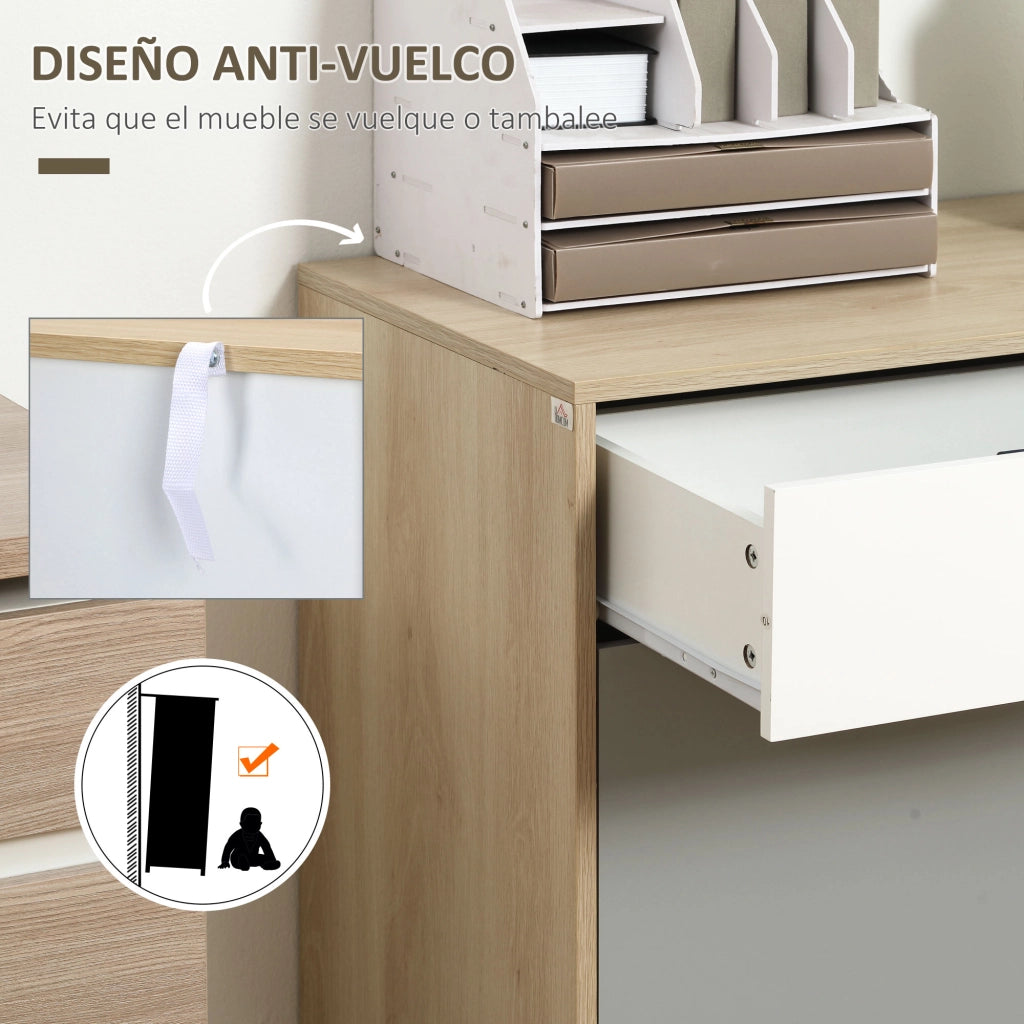 Armadio con ante e cassetti ¨C zephmum ¨C multicolore 100x40x79,5 cm