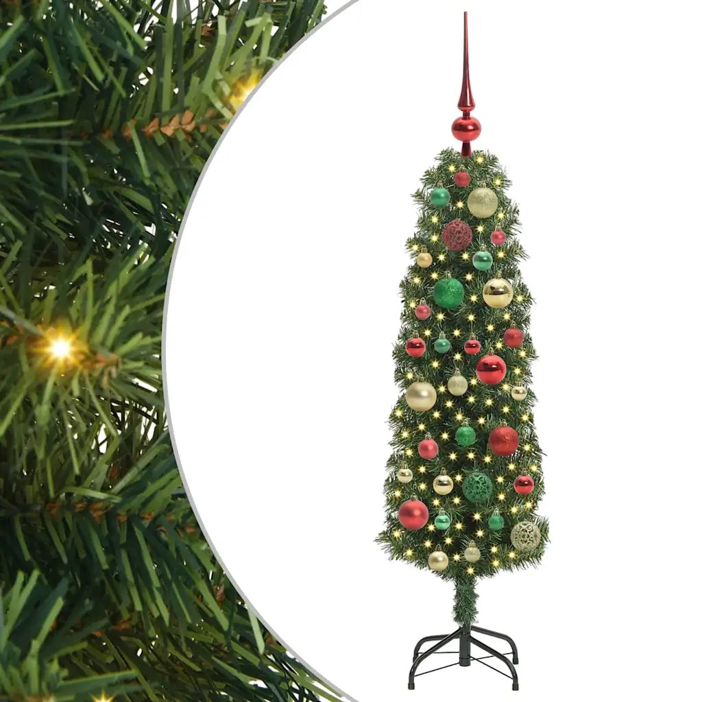 Albero di Natale | Decorazioni natalizie artificiale con 150 LED Verde 120 cm
