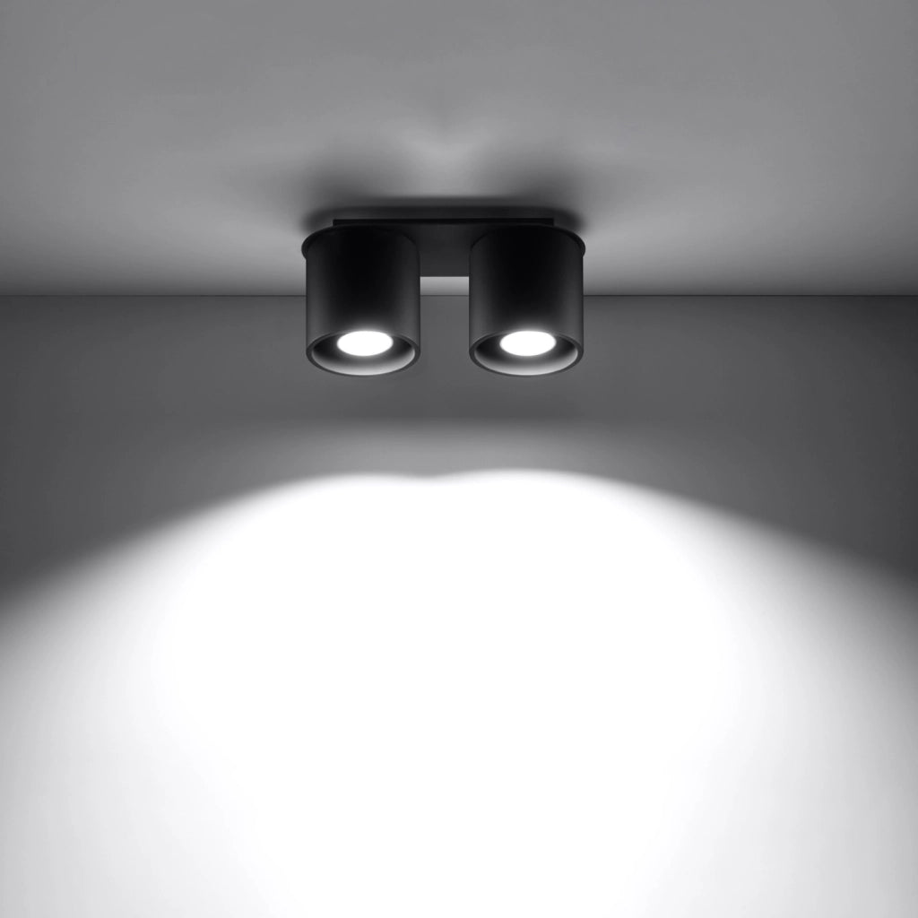 Faretto soffitto RONDEO 2 luci nero Pure Lume GU10