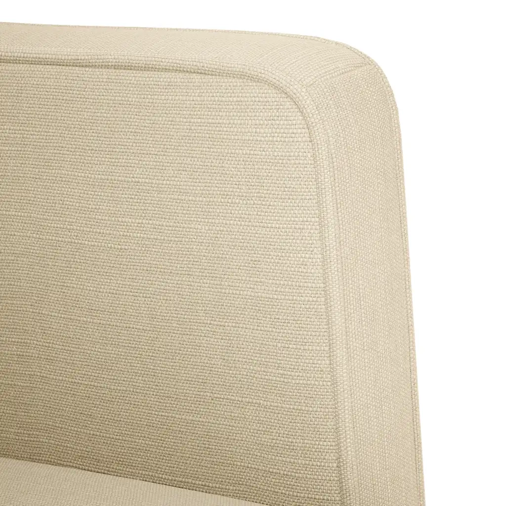 vidaXL Divano Divanetto Crema 111 cm in Tessuto