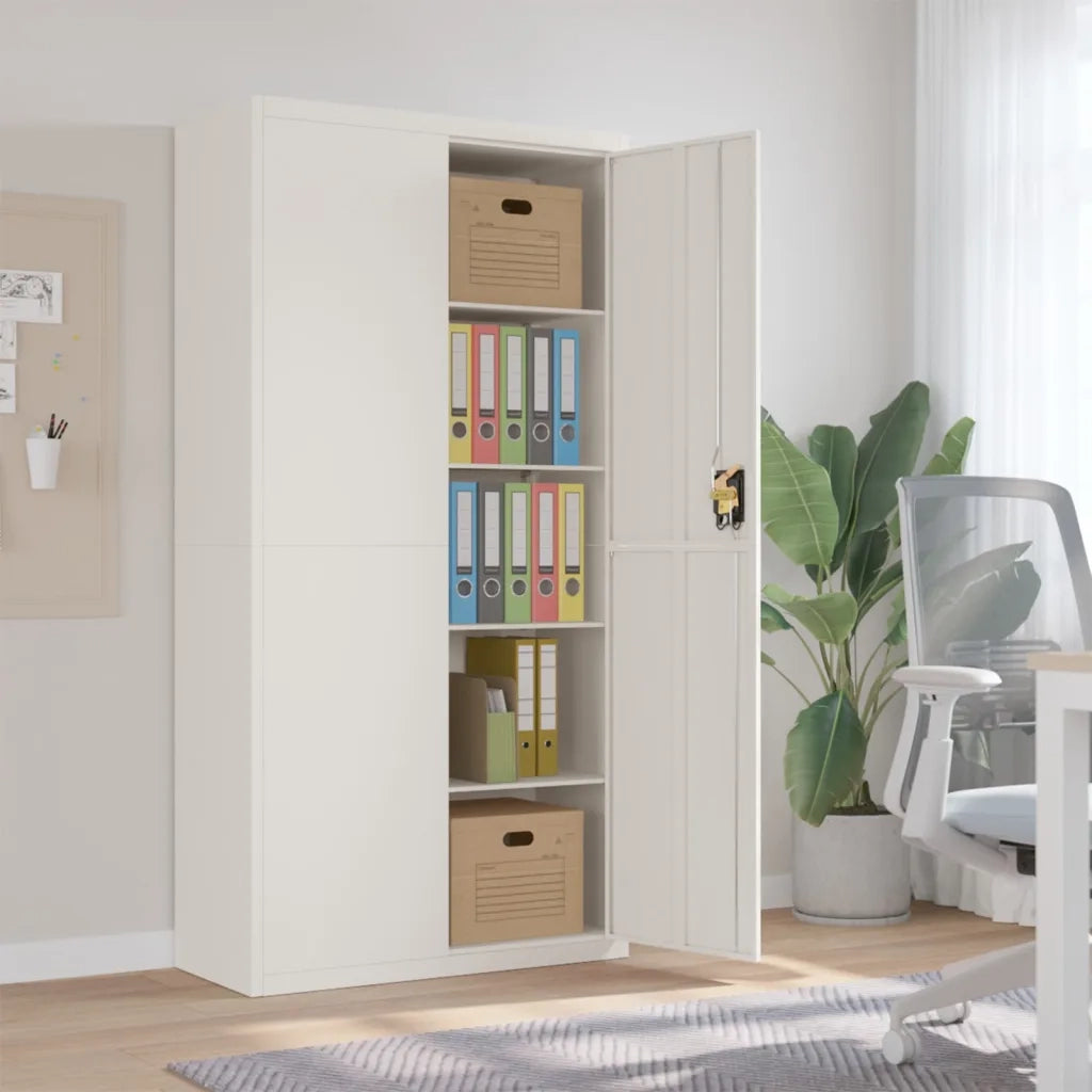 Armadio Classificatore Bianco 90x40x180 cm in Acciaio