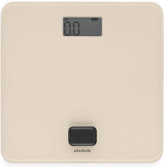 Ponderosimeter - Ponderosimeter per persona Senza batterie - 150 kg Ponderosimeter Display a LED Suoli antiscivolo Beige morbido - 30 x 30 cm