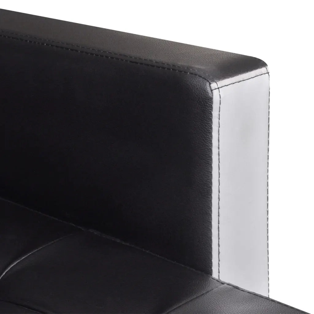Divano Letto a L in Similpelle Nero 244328
