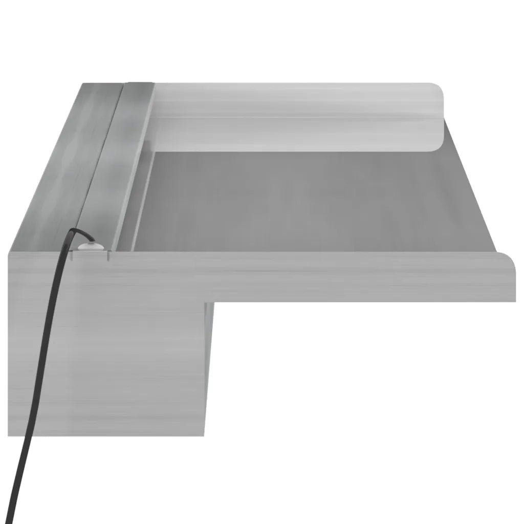 Sfioratore a Cascata con LED RGB Acciaio Inox 108 cm