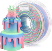 Filamento PLA+ 175 mm - Macaron Rosa Verde Blu Arcobaleno - 1 kg/22 lb - Precisione di diametro +/- 0.03 mm