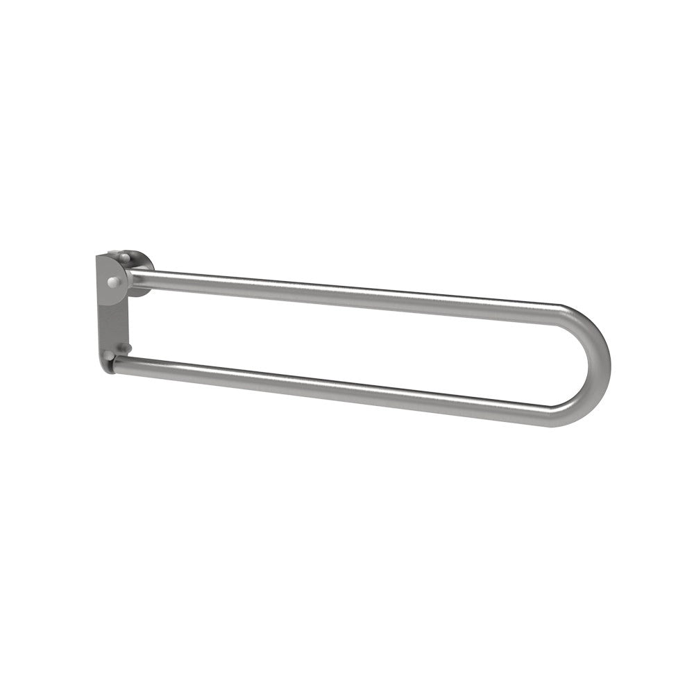 Maniglione barra ribaltabile con piastra lunga cm 80 inox satinato