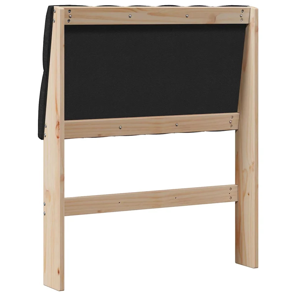 Testiera | Testata imbottita Nero 80 cm Pino massello