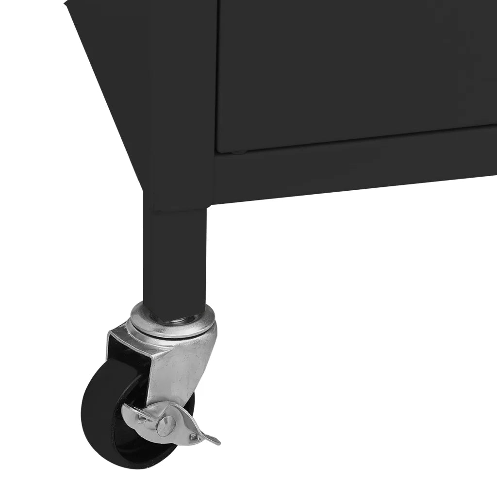 Armadietto Nero 60x35x56 cm in Acciaio 336268