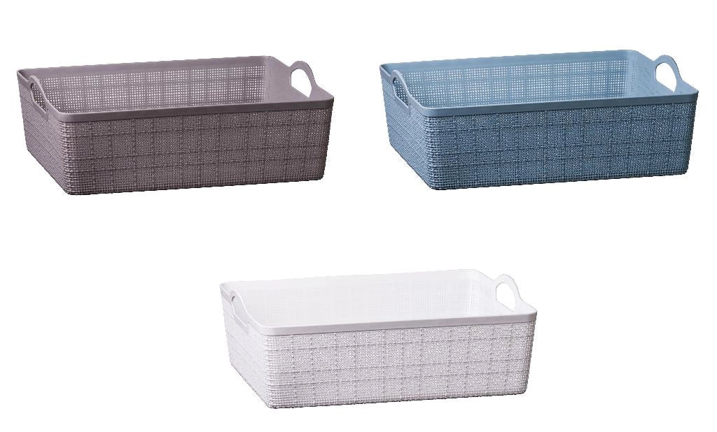 Cestino kokka plastica rettangolare 34 x 27,5 x 12 cm 3 Colori
