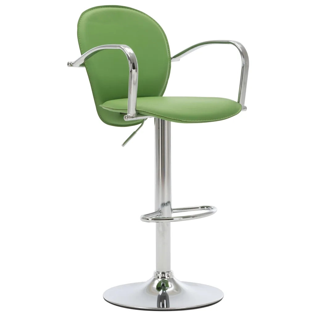 Sgabelli da Bar con Braccioli 2 pz Verdi in Similpelle cod mxl 63322