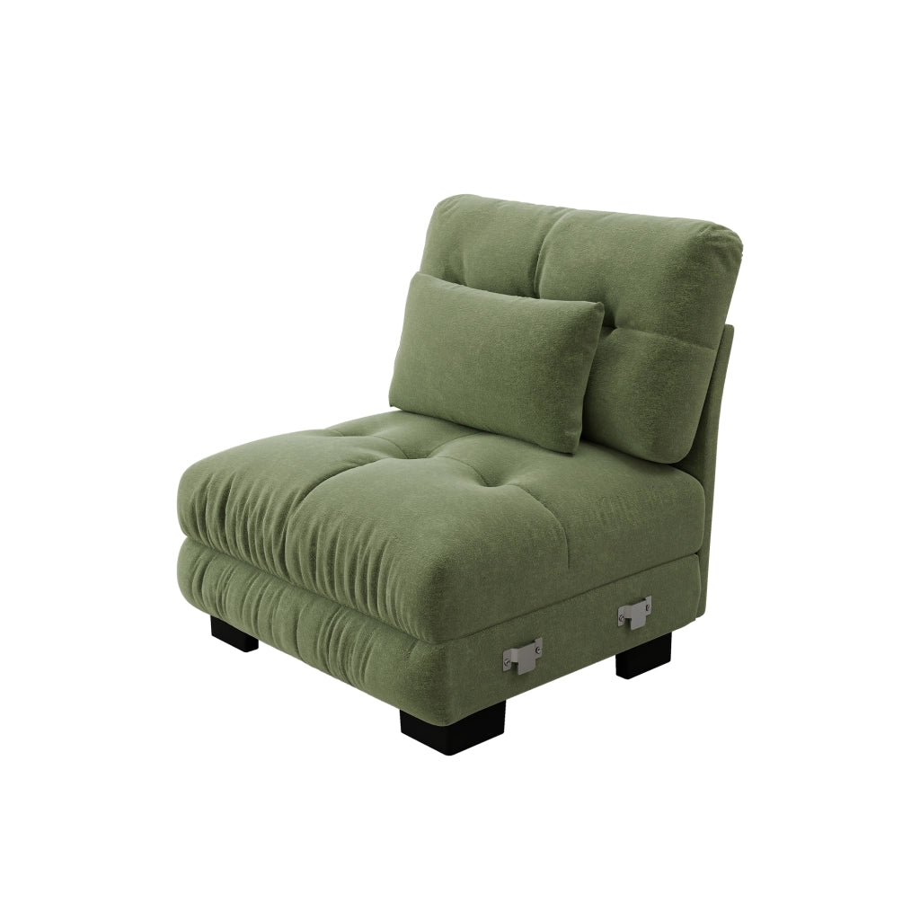 Divano senza braccioli - Zephmum - 1 cuscino - Verde