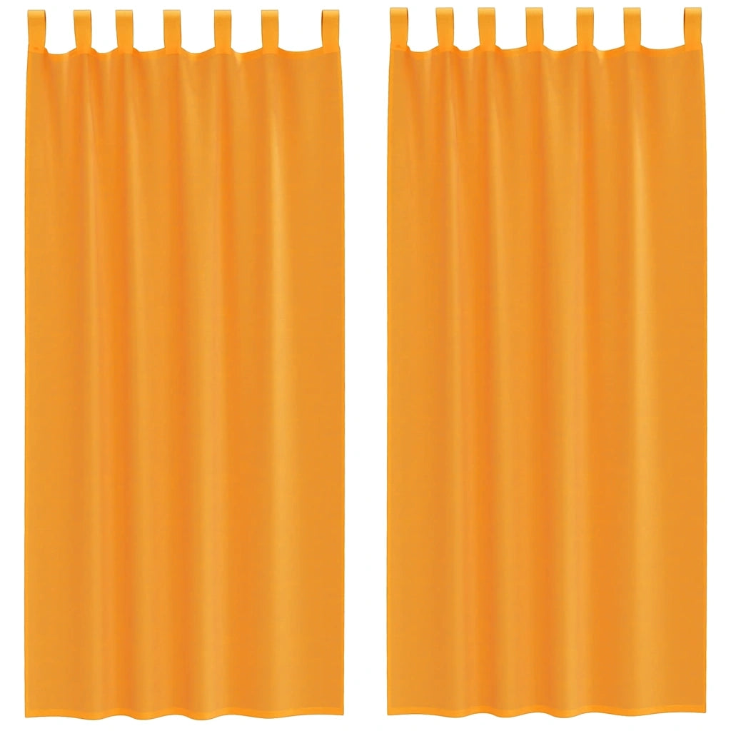 Tende in Voile con Passanti 2 pz Arancio 140x225 cm
