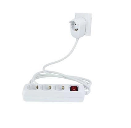 REV 0012392114 Powersplit Prolunga Multipla 4 prese 2 m 3500 W protezione sovraccarico interruttore colore Bianco