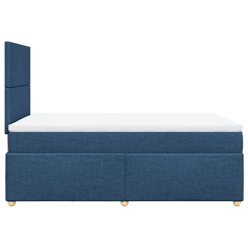Giroletto a Molle con Materasso Blu 120x200 cm in Tessuto