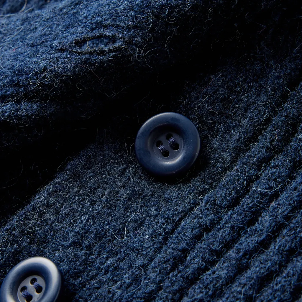 Cardigan da Bambina Lavorato a Mano Blu Marino 128