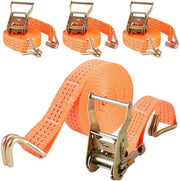 Cinture di sospensione 4 pezzi, 3000 kg di capacità di carico, 6 m x 38 mm, cinture di sospensione arancioni con ganci, ideali per rimorchi e motociclette