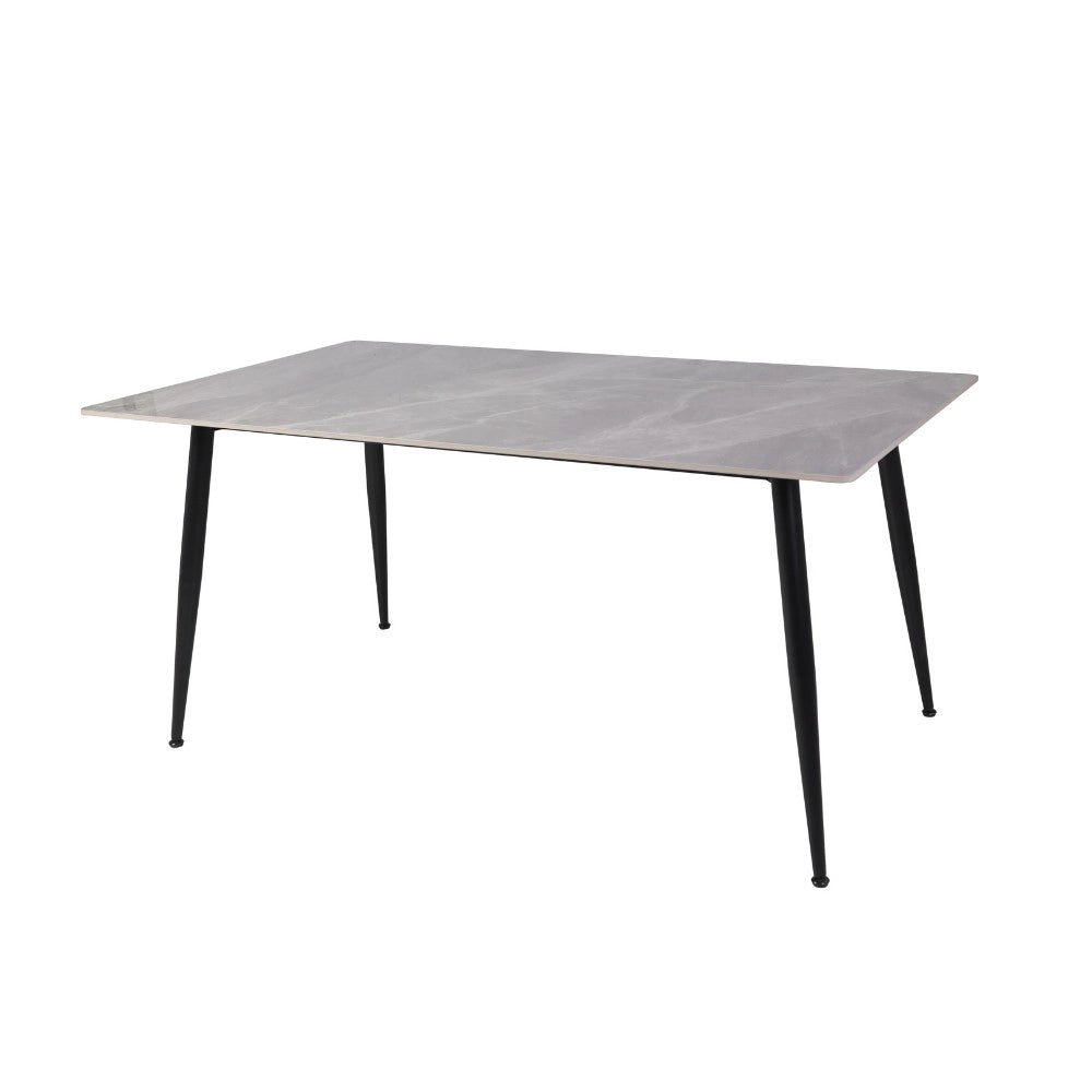 Tavolo top ceramica effetto marmo grigio lucido Mila 160x90