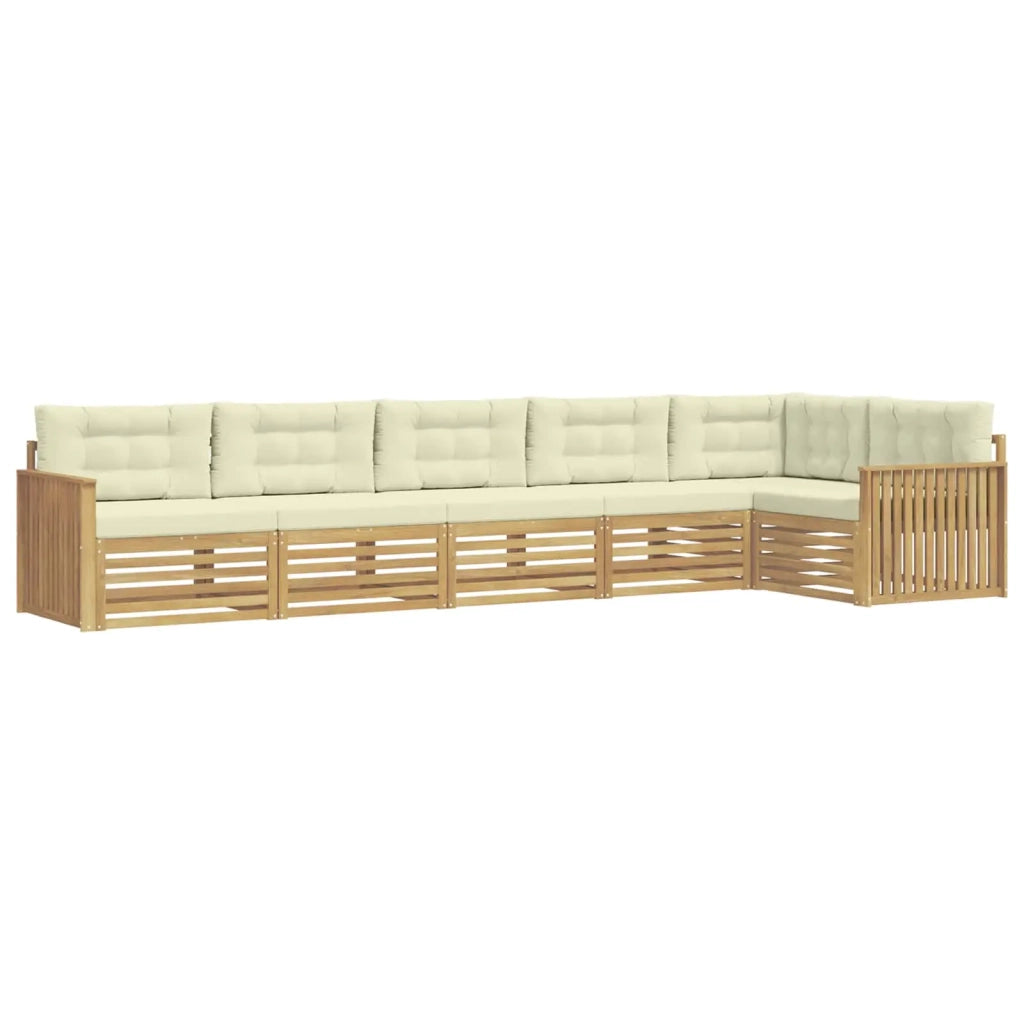 Set di divani da esterno 6 pcs Bianco e Crema 3390560