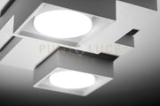 SIBARI lampada da Soffitto 2 Luci in gesso bianco attacco GX53 29x20,7cm