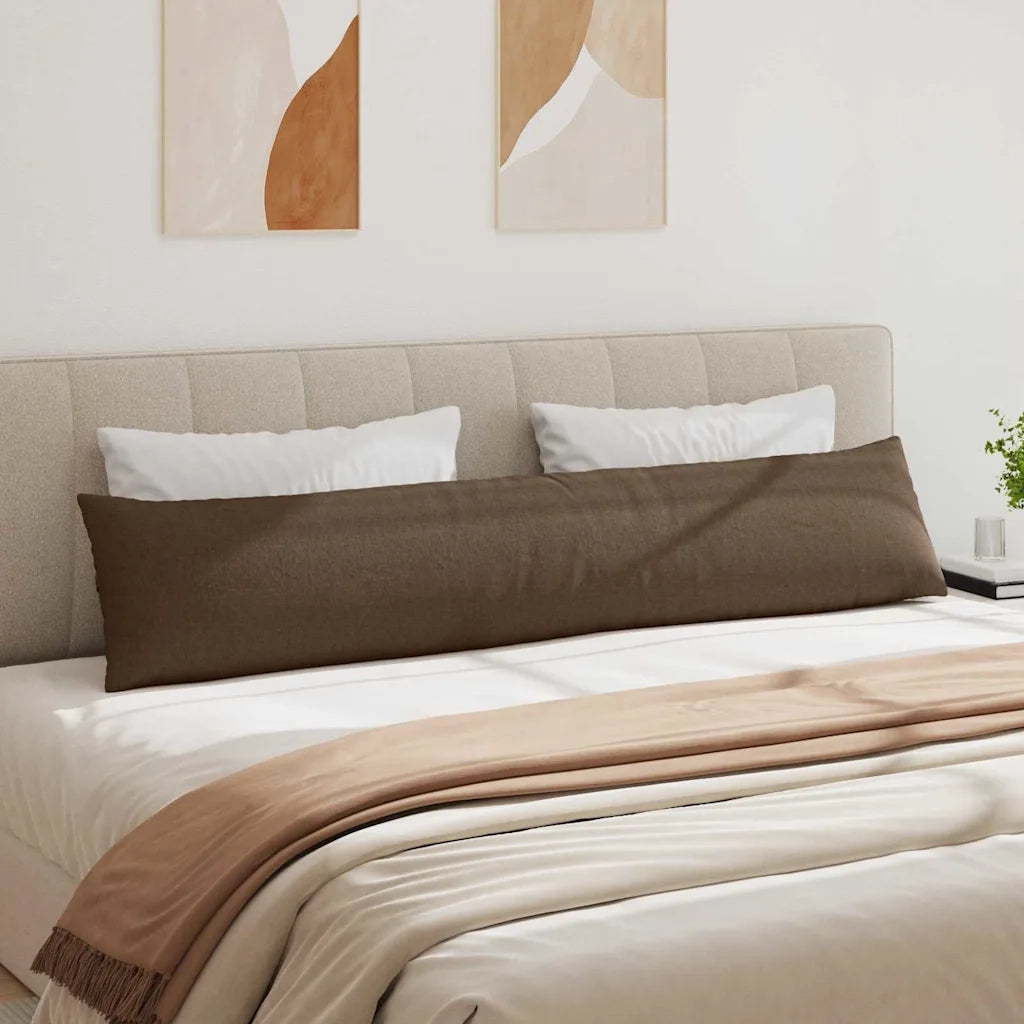 Cuscini da Divano 2 pcs Marrone 200 x 40 cm Tessuto
