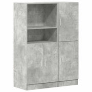 Set di Armadio pensile | Mobili da Cucina 2 pz Grigio Cemento in Truciolato