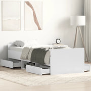 Giroletto con Testiera e Pediera Bianco 75x190 cm 3203817