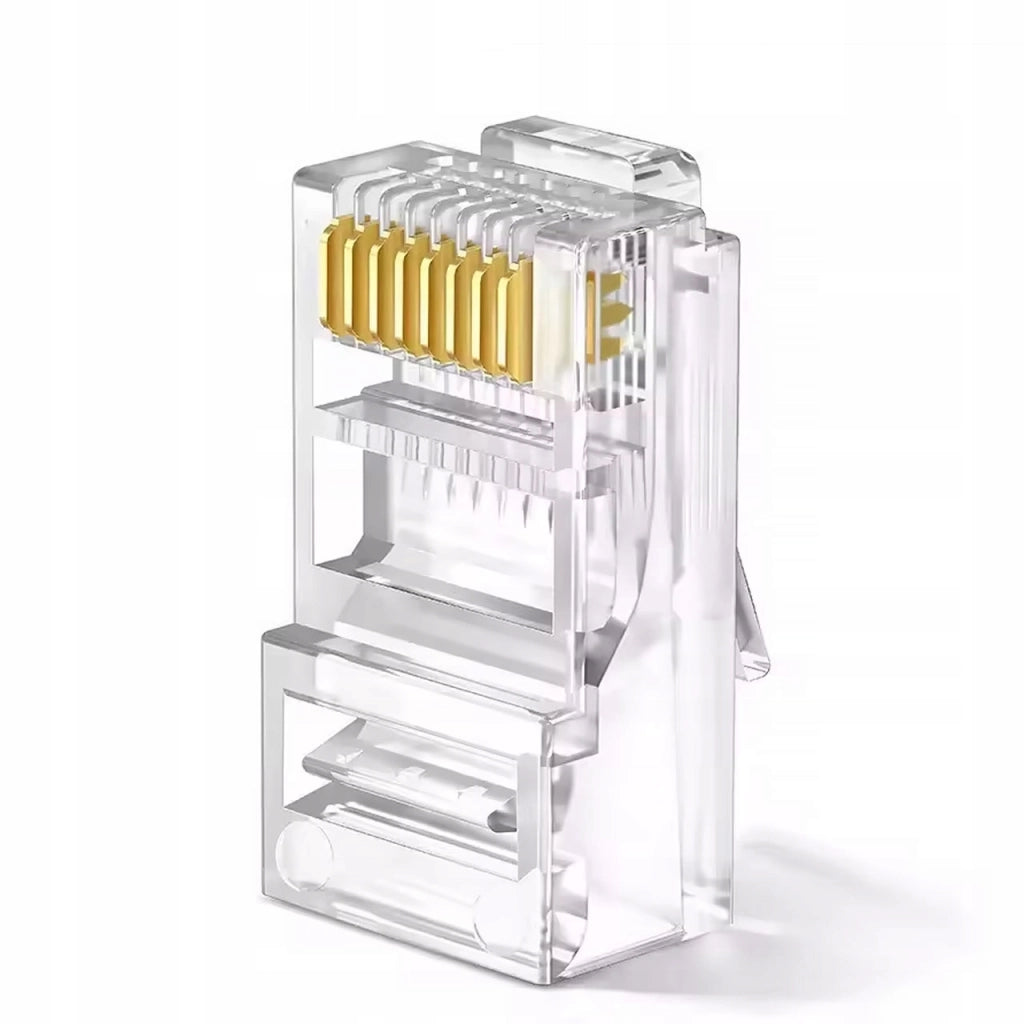Connettori RJ45 Cat.6 – 100 Pezzi | 8P8C UTP | Compatibile con Router, Switch, Patch Panel