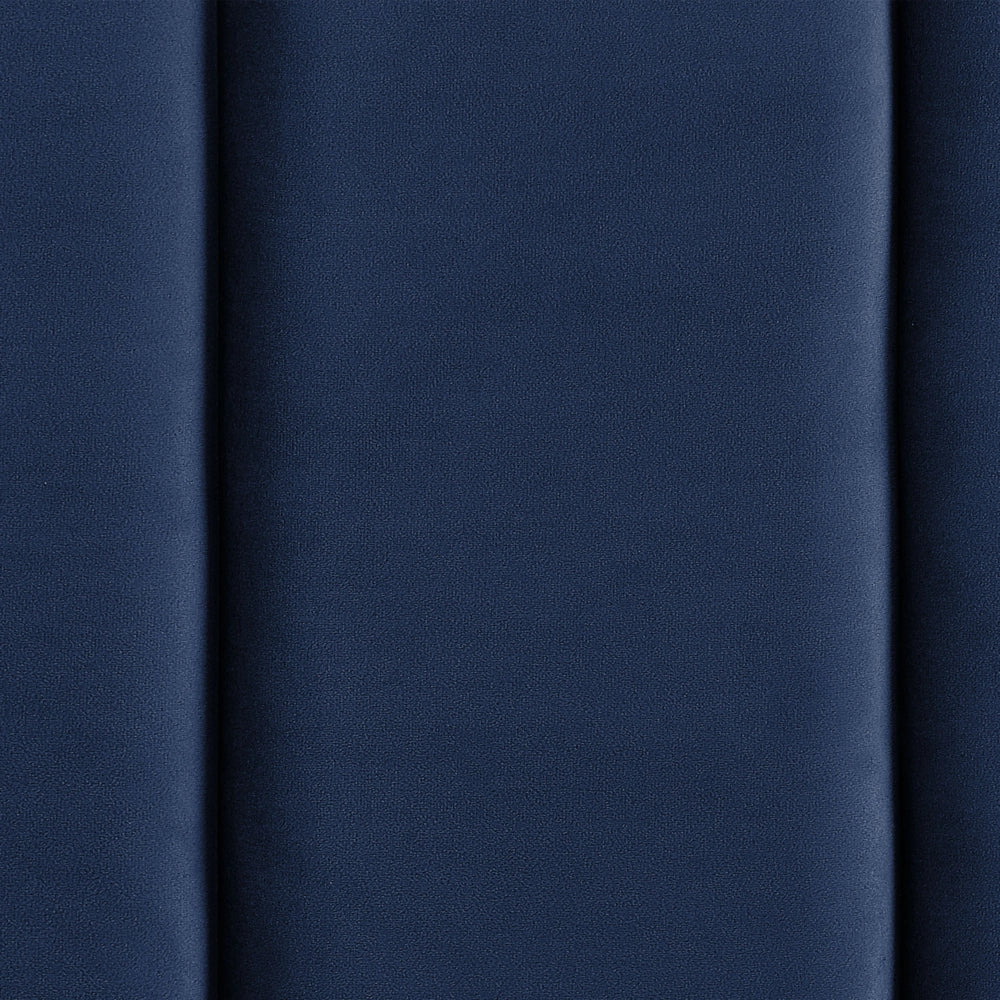 Letto matrimoniale con doghe 160 x 200 cm velluto di colore blu marino stile glam moderno