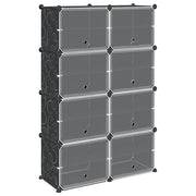 Organizzatore Portaoggetti con 8 Cubi e Ante Trasparenti in PP CFW3159471