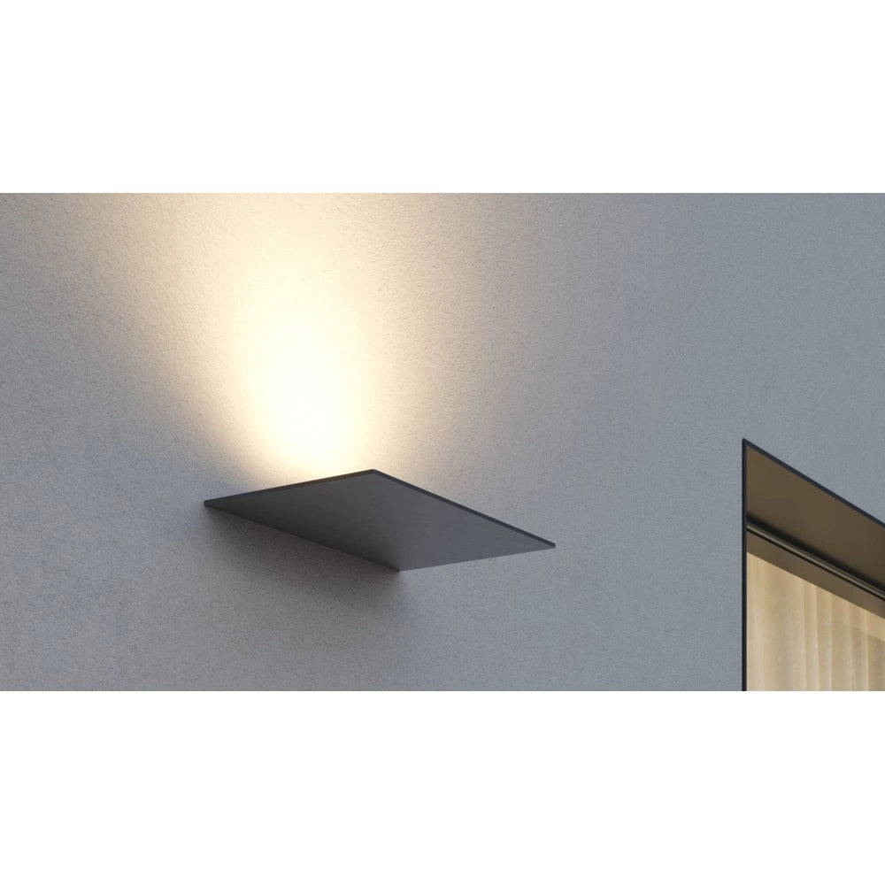 Pla Nera - Applique a led da muro 35W CCT Switch 2700K/3200K/4000K in alluminio, Luce murale verso l'alto - Beneito & Faure