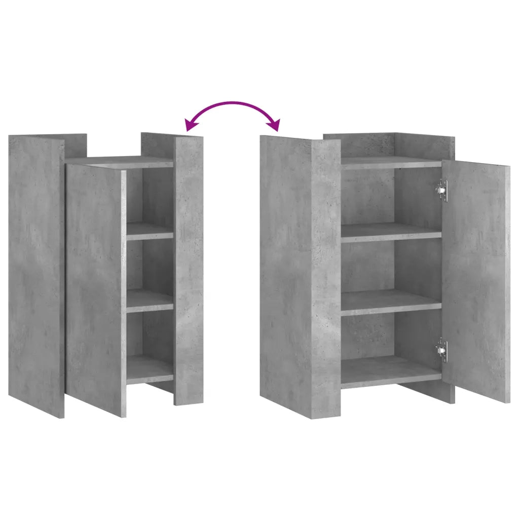 Credenza | Madia | Buffet da pranzo | Armadio da pranzo Grigio Cemento 45x35x75 cm in Legno Multistrato