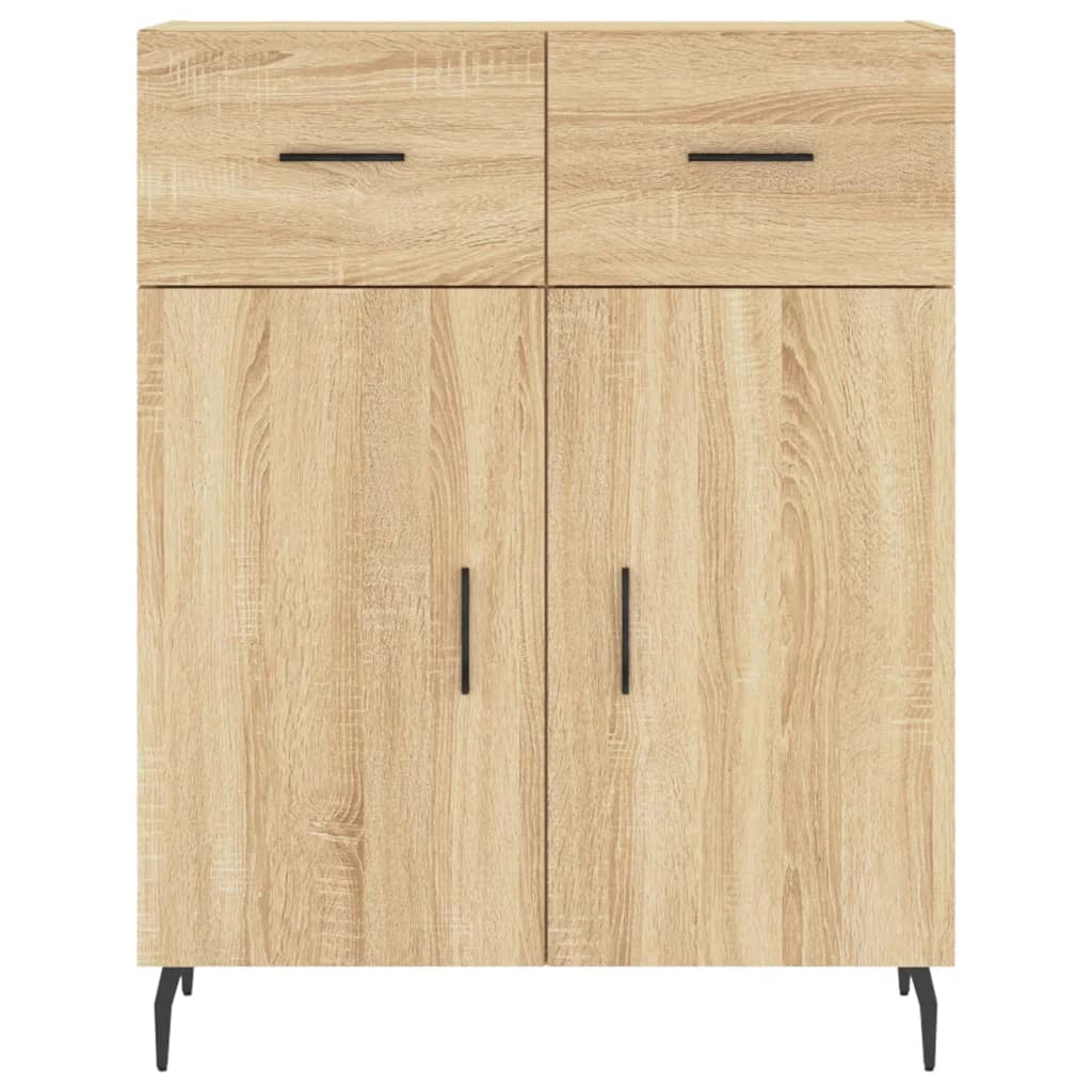 Buffet credenza cassettiera armadio mobile contenitore organizer cucina soggiorno salotto rovere Sonoma alto 69,5 x 34 x 180 cm legno ingegnerizzato marrone 02_0034120
