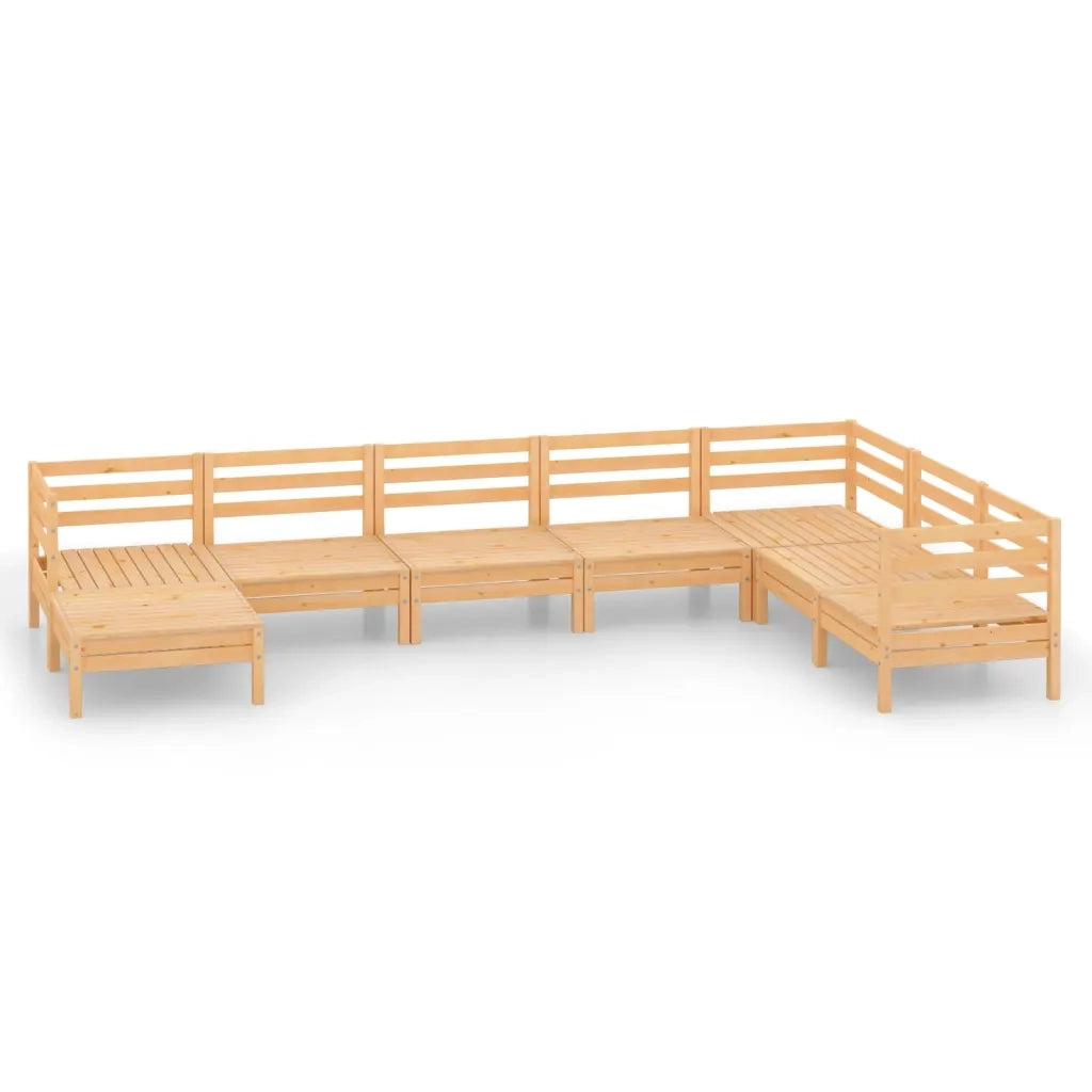 Set Salotto da Giardino 8 pz in Legno Massello di Pino 3082984