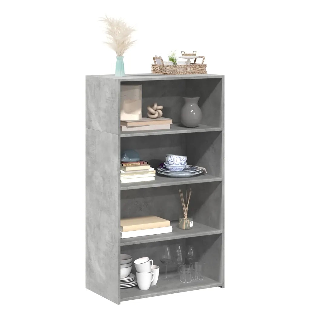 Credenza Grigio Cemento 70x41x124 cm in Legno Multistrato 846407