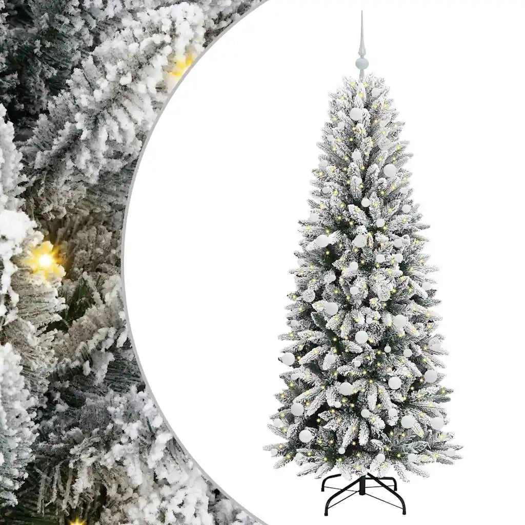 Albero di Natale | Decorazioni natalizie artificiale con 300 LED Bianco 180 cm