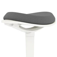 Sgabello Girevole Oscillante, Regolabile in Altezza, fino a 120 kg, 42.5x35.5x56.5-71.5 cm, Grigio
