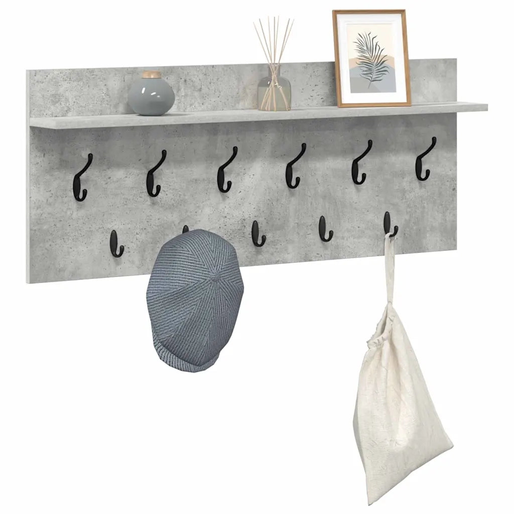 Appendiabiti a muro Grigio cemento 100 x 40 x 12 cm CFW7342184