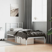 Giroletto con Testiera Metallo Bianco 90x200 cmcod mxl 110683