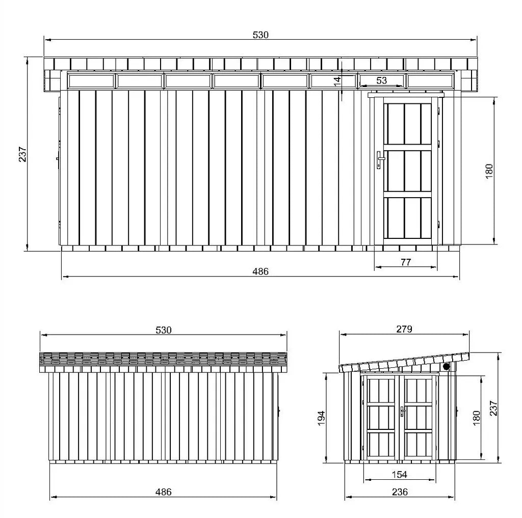 Casetta da Giardino di QUALIT? PREMIUM 8.52+2.95m?²-L530xW279cm - TIMBELA M905C-HARVEST HONEY