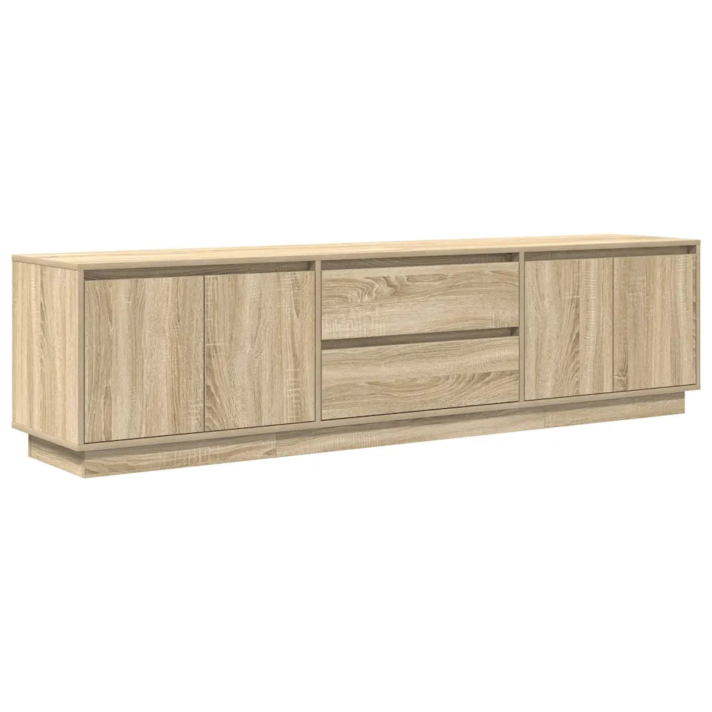 vidaXL Mobile Porta TV con Luci LED Rovere Sonoma 193,5x41x50 cm