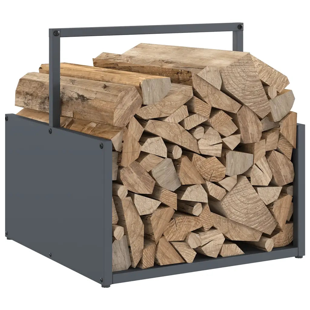 Rastrelliera per Legna da Ardere Antracite 40x40x40 cm 864273