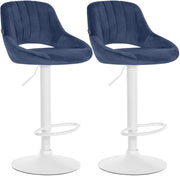 Set di 2 sgabelli da bar Milet Velvet L 1