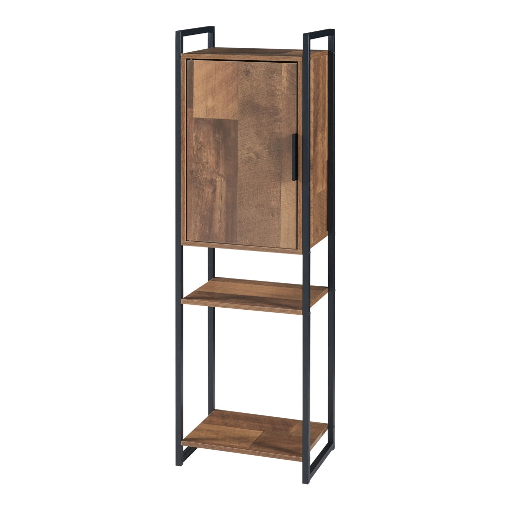 Armadio da Bagno Namsskogan 115x35x25 cm effetto Legno Intarsiato color Noce [en.casa]