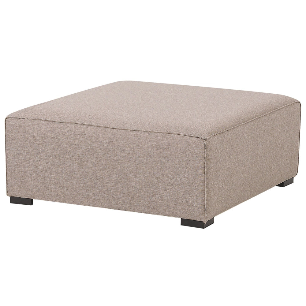 Set divano ad angolo per interni ed esterni Rivestimento in tessuto beige a 7 posti con salotto da giardino ottomana sinistro