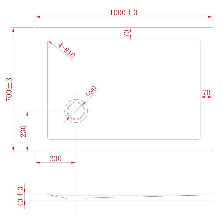 Piatto Doccia 80x80 cm in Acrilico Fosterberg Floret 2 Bianco Lucido