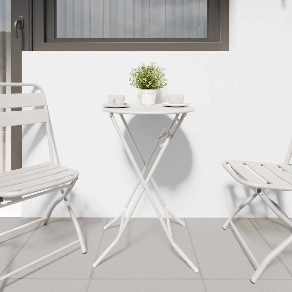 Tavolo da Giardino Bianco 50 x 50 x 72 cm Metallo 42010321