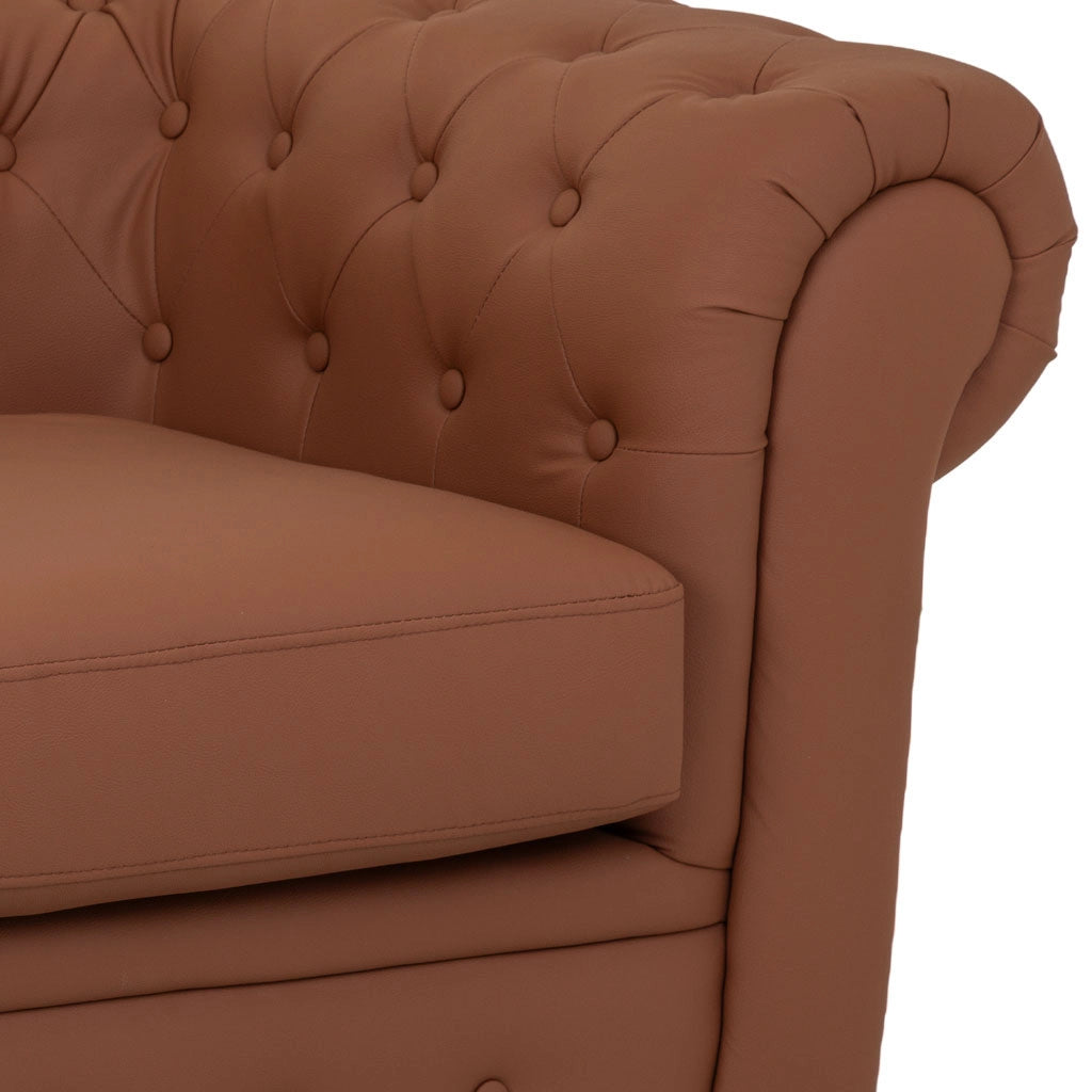 Divano in mousse color moka 160x82x76h cm
