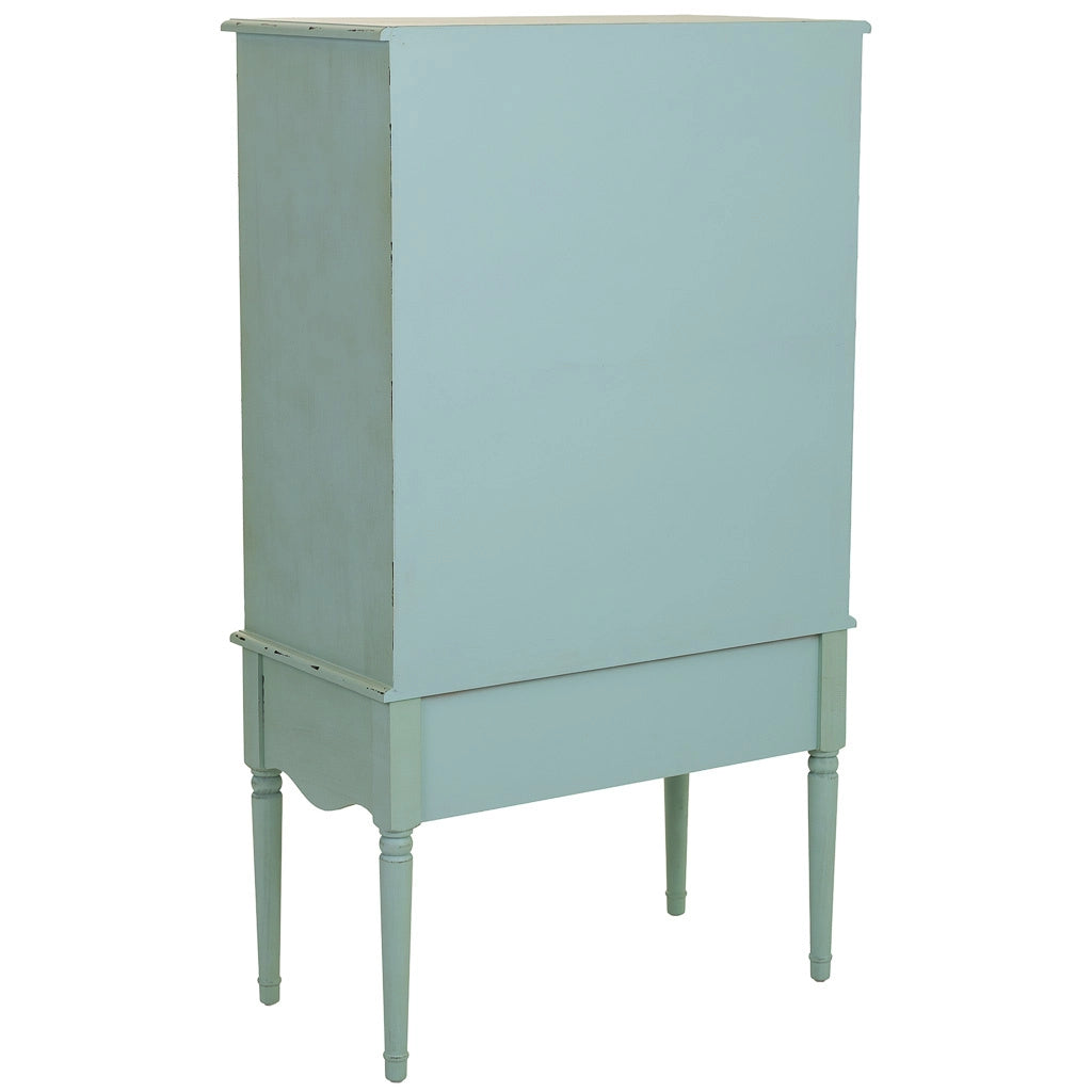 Armadio in legno blu 80x42x140h