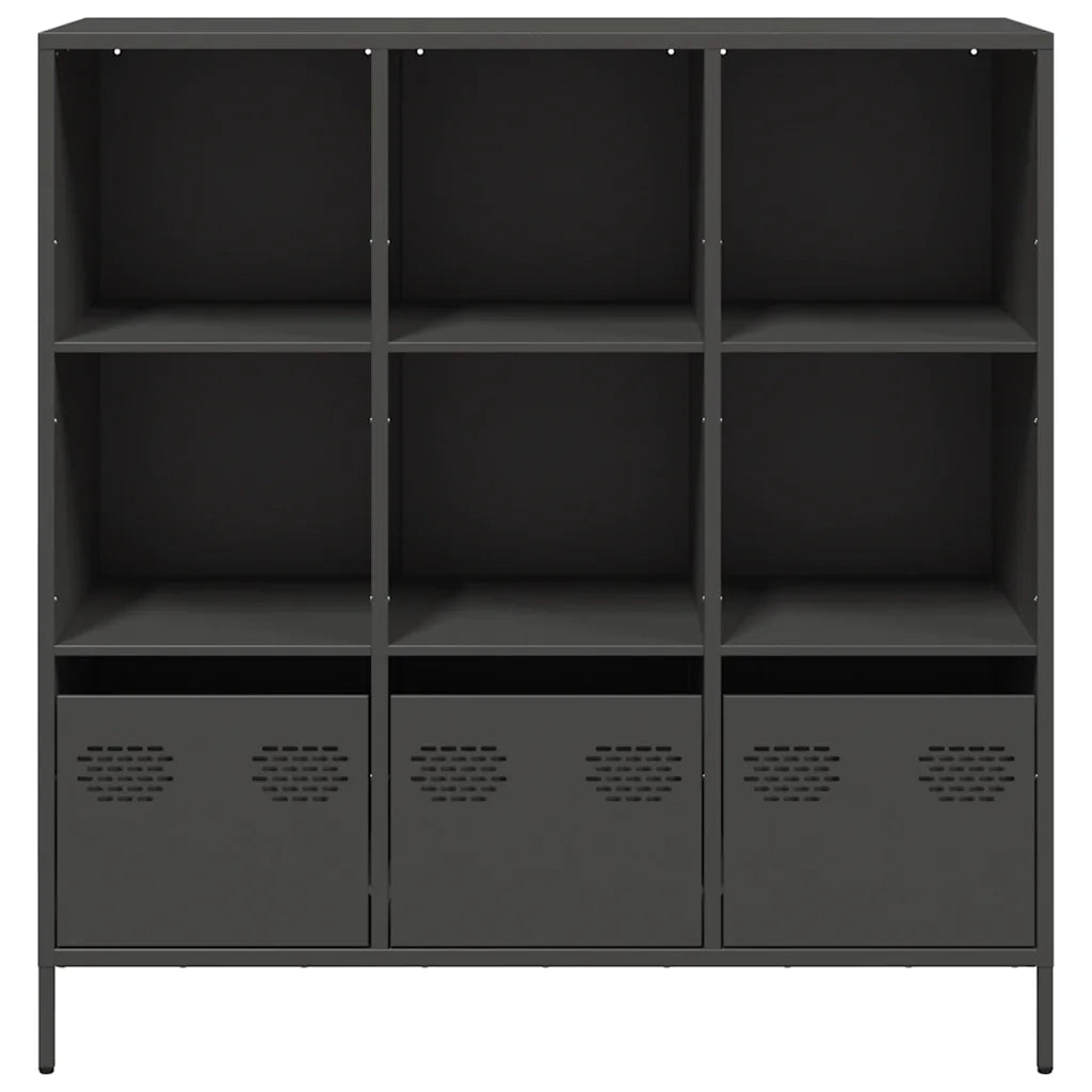 vidaXL Credenza Nera 101,5x39x103,5 cm in Acciaio