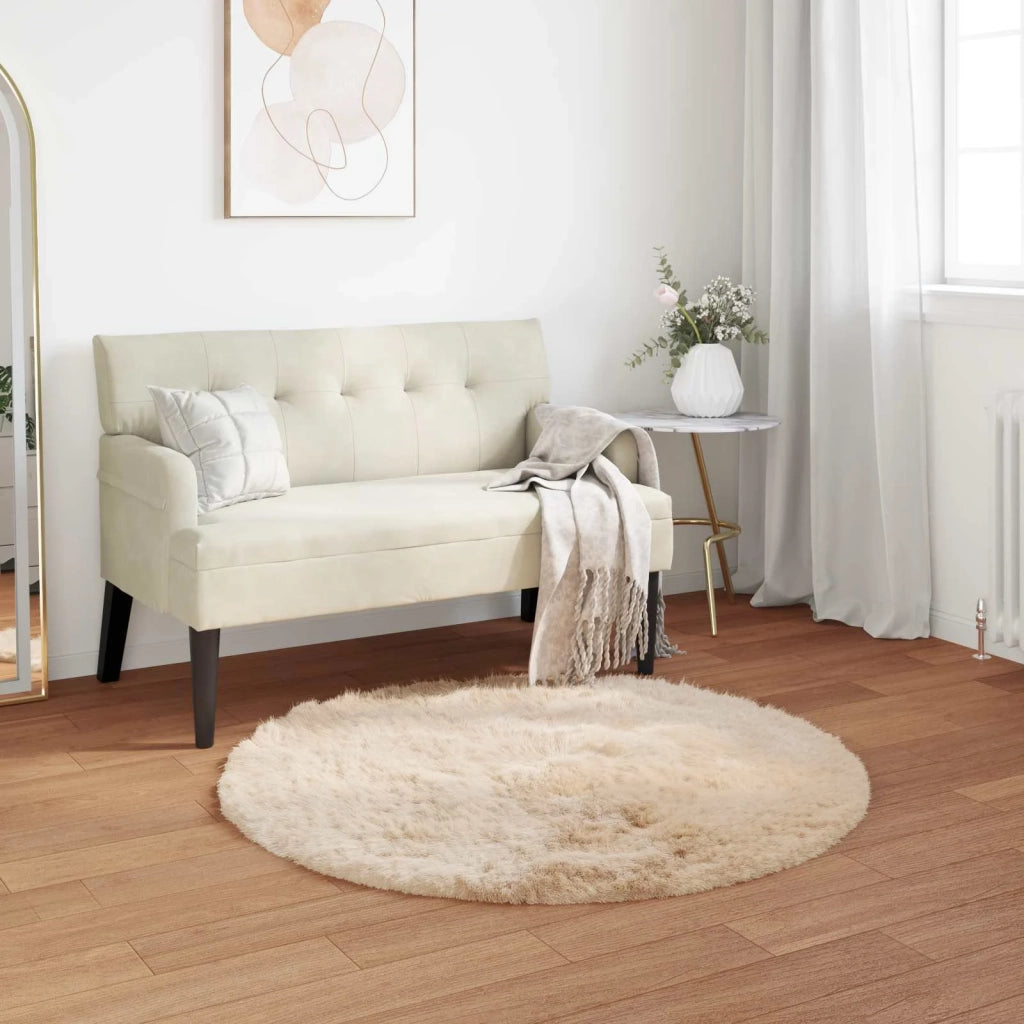 Tappeto in finta TAFALLA Beige Ø 100 cm Poliestere 42021492